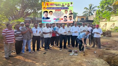 वेंगुर्ले कॅम्प येथे १ लाख लिटर पाण्याच्या टाकीच्या कामाचा शुभारंभ