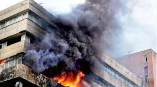 Northern Iraq University dormitory on fire