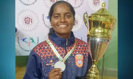 पाटकुलची शेजल चव्हाण धनुर्विद्या स्पर्धेत भारतात दुसरी Shejal Chavan of Patkul is second in India in archery competition