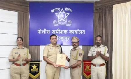 Officers of Gandhinagar Police Station and Crime Investigation Team honored with special awards