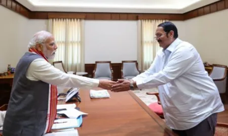 छत्रपती शिवाजी महाराज राष्ट्रीय स्मारक’ उभे करावे; उदयनराजेंची मोदींकडे मागणी Udayanraj's demand to Modi