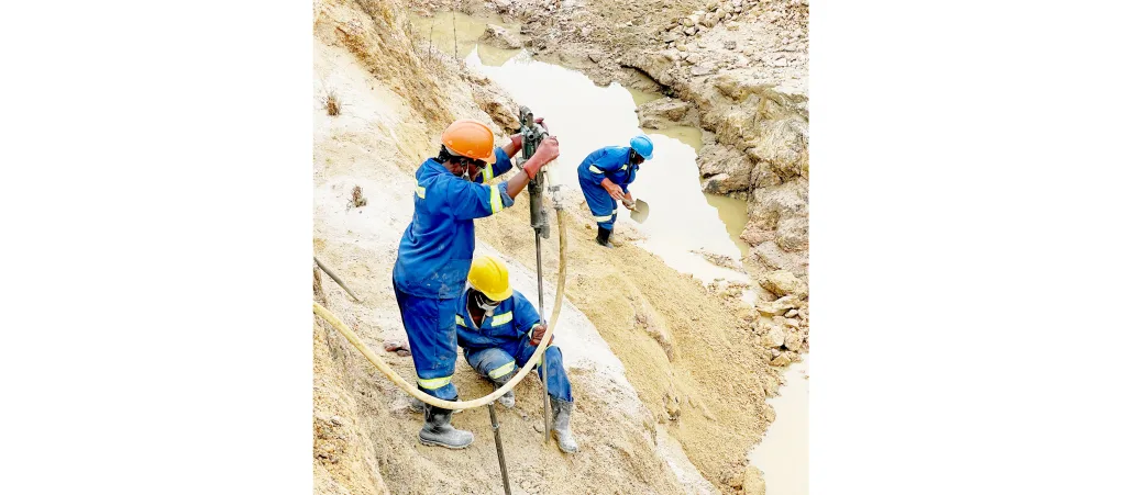 Only women are employed in gem mines