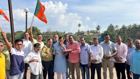 भाजपची सत्ता आल्यानंतर सावंतवाडीत भाजप कार्यकर्त्यांचा जल्लोष