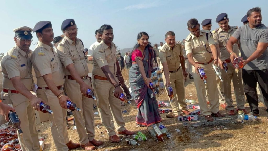 Liquor stock worth 89 lakhs destroyed by excise department