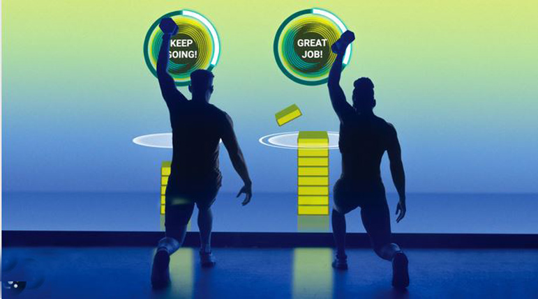 A gym with an AI trainer in the US will track workouts with sensors on the wall