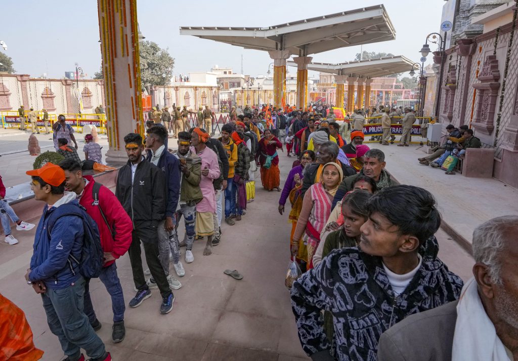 A sea of people poured into Ayodhya