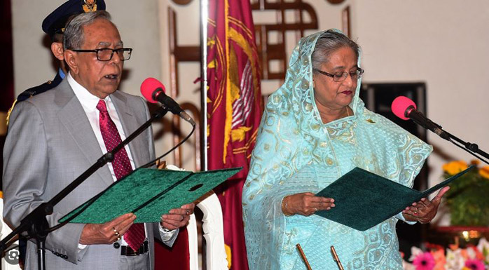 Sheikh Hasina sworn in as Prime Minister for the fourth time