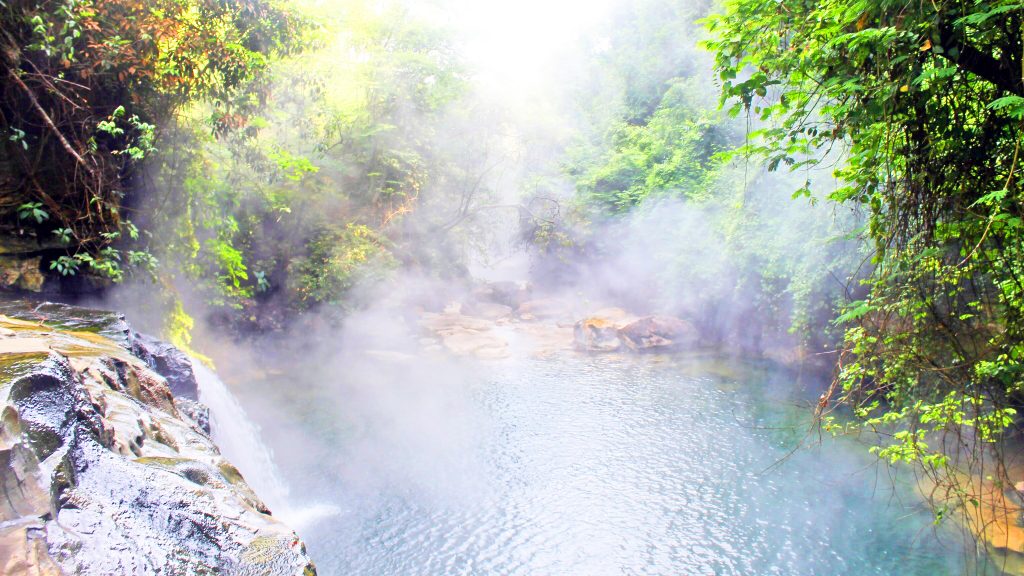 Boiling water river