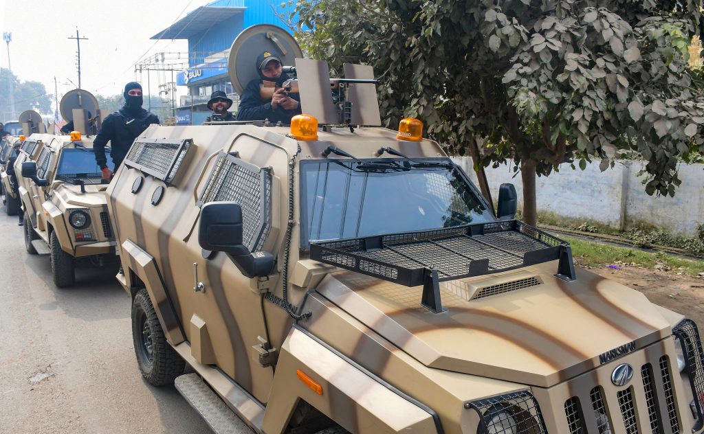 Security cover of ATS commandos in Ayodhya