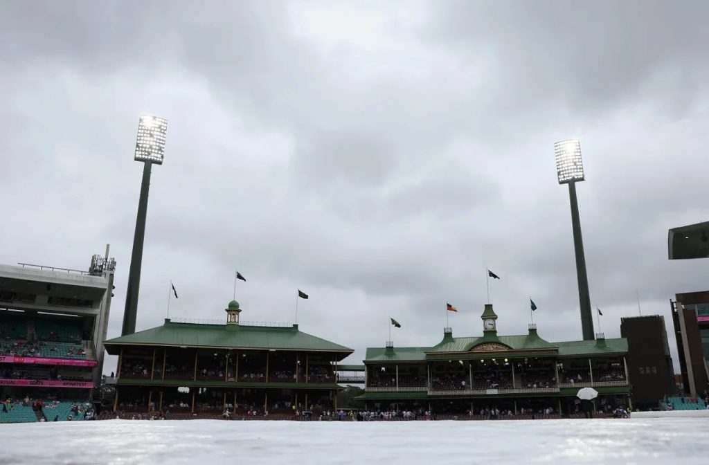 Rain hampered the second day of the Test