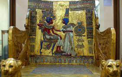 The throne of the famous king of Egypt