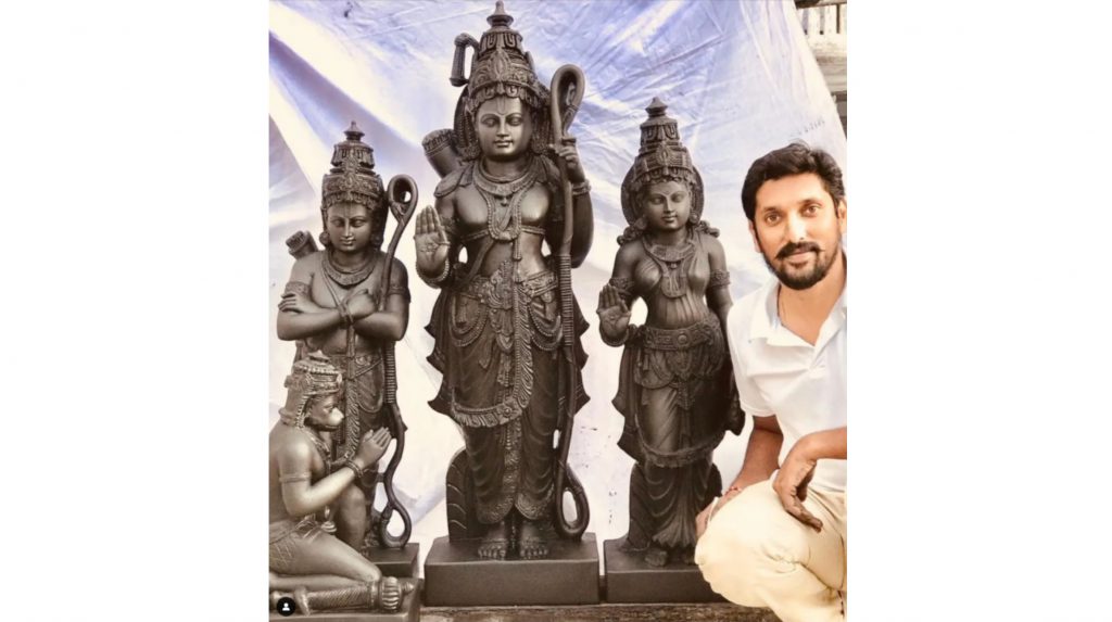 अरुण योगीराज यांनी साकारली रामलल्ला मूर्ती Arun Yogiraj portrayed Ramlalla idol