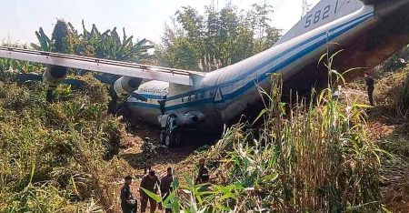 myanmar plane crashes in mizoram