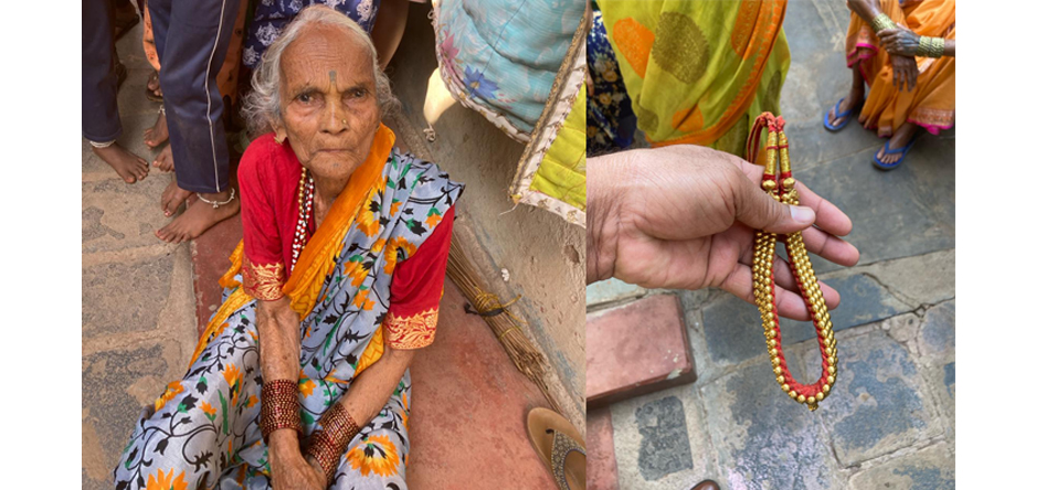 सोन्याची टिक्की चोरली; मात्र परतही मिळवली! A gold tikki was stolen; But got it back!