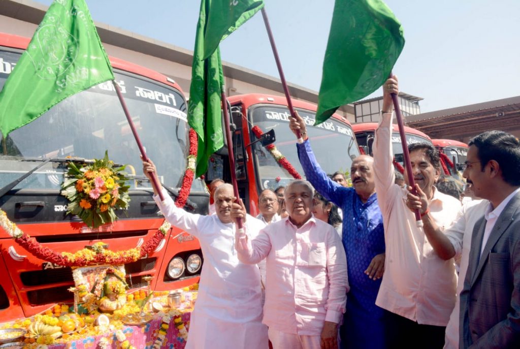 Inauguration of new buses of transport