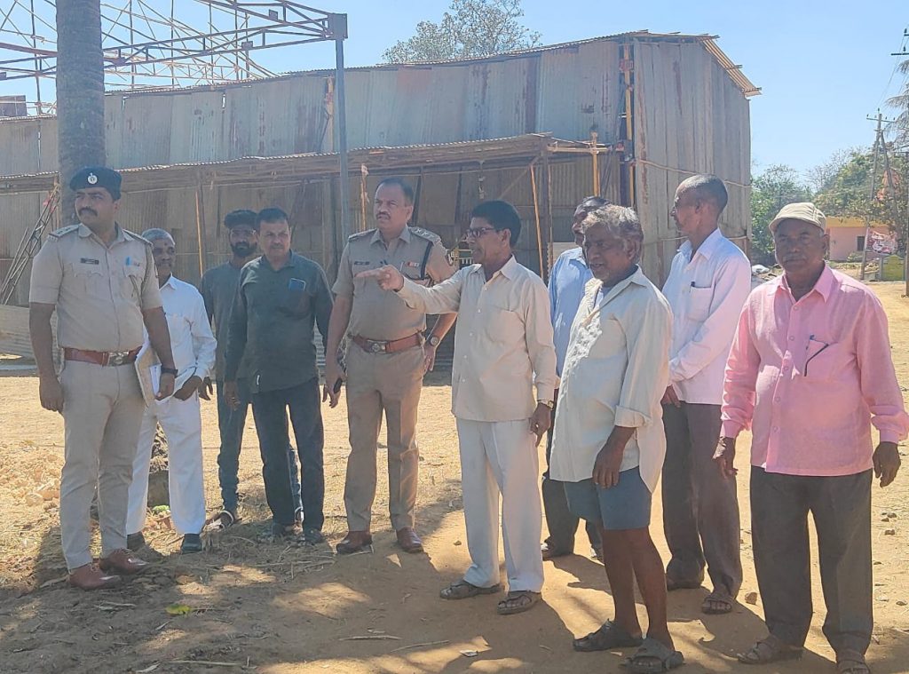 Inspection of Karambal Mahalakshmi Yatrasthal by DSP Nayak