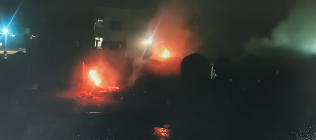 Two haystacks were burnt in Angol