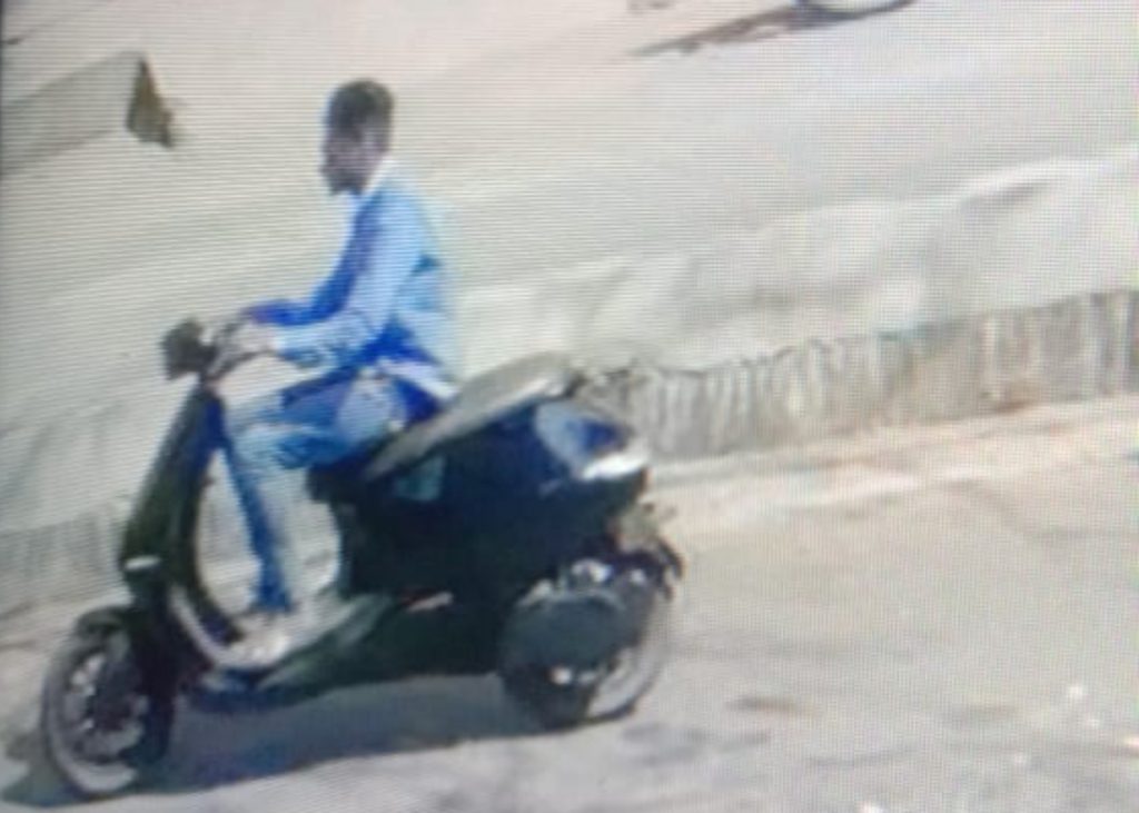 Motorcycle driven in the name of trial