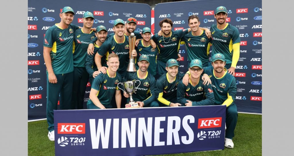 तिसऱ्या टी-20 लढतीत ऑस्ट्रेलियाची न्यूझीलंडवर 27 धावांनी मात Australia beat New Zealand by 27 runs