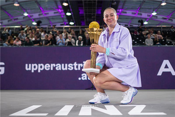 Ostapenko of Latvia wins