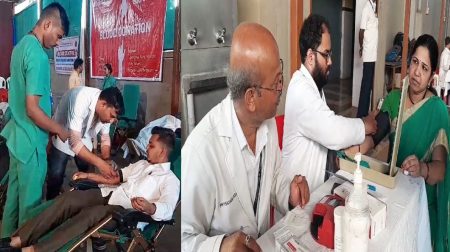 Blood Donation Camp organized by Lokmanya Society on the occasion of World Marathi Day