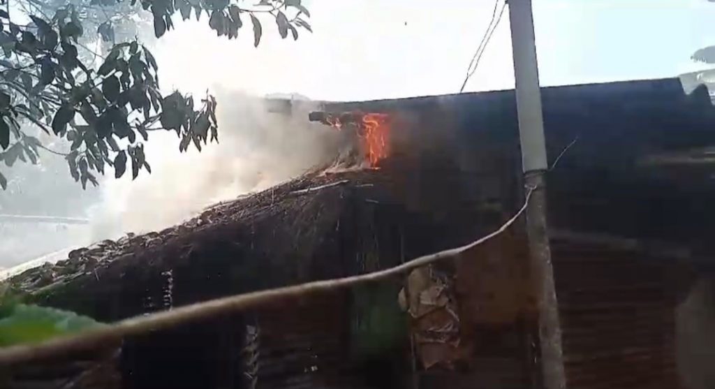 Fire at Jogamath-Gavliwada house