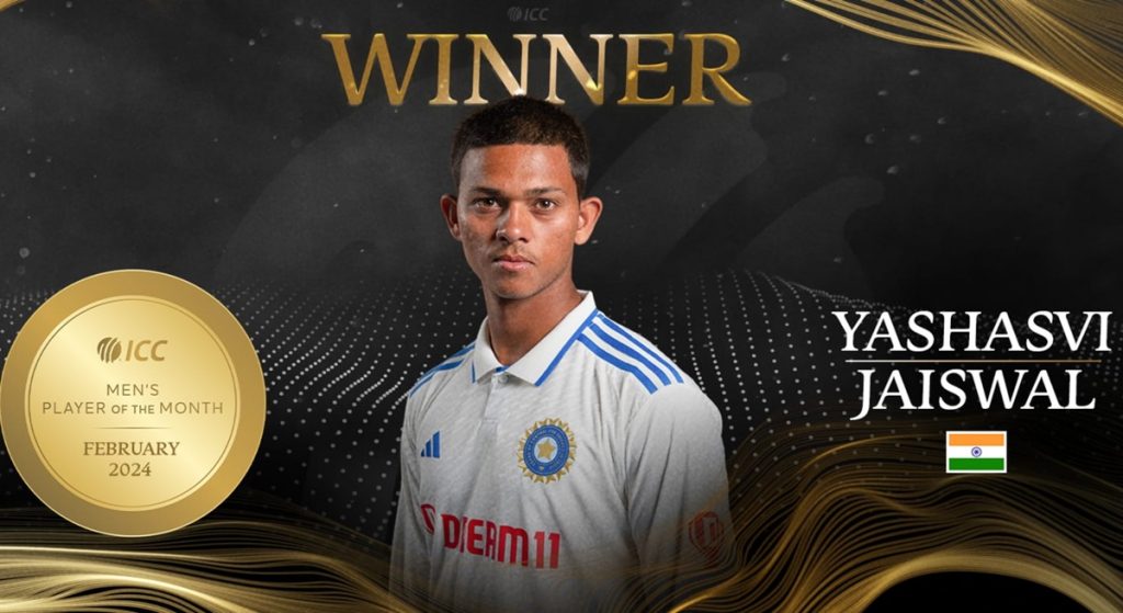 Yashasvi Jaiswal is the Cricketer of February