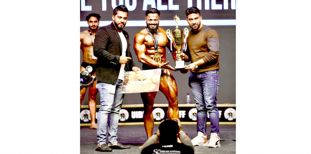 Gold medal for Nagendra Madiwal in Asian body building competition