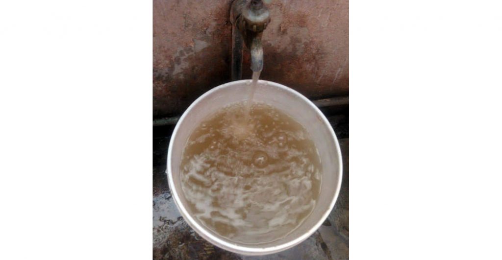 Contaminated water supply in the city