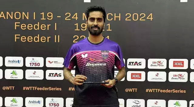 जी. साथीयान टेटे स्पर्धेत विजेता