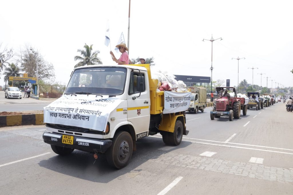 मलप्रभा नदी स्वच्छता मोहीम यशस्वी Malprabha river cleaning campaign successful