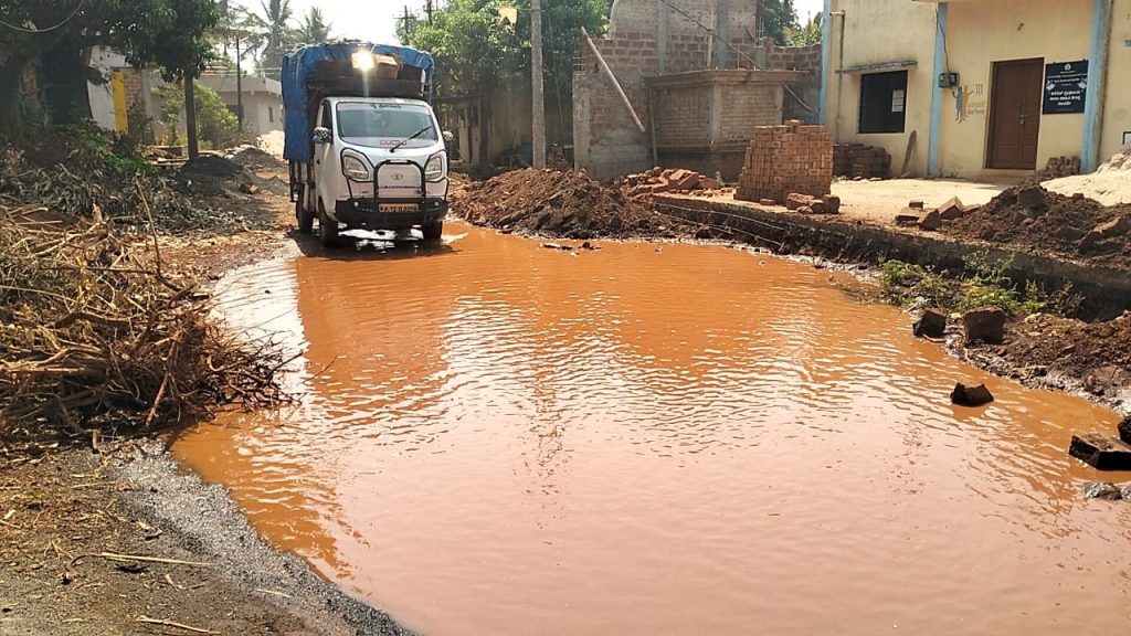 At Bijgarni, water was wasted due to the bursting of the main water channel