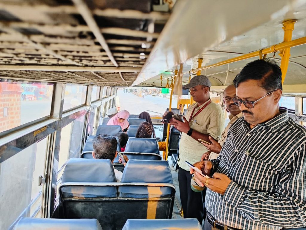 An amount of two lakhs was seized from a bus passenger at Athani