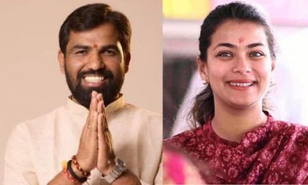 BJP MLA Ram Satput Congress MLA Praniti Shinde