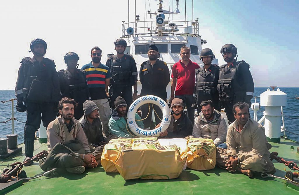 In a joint operation, Indian Coast Guard seizes a Pakistani boat in the Arabian Sea, seizes 80 kg of narcotics