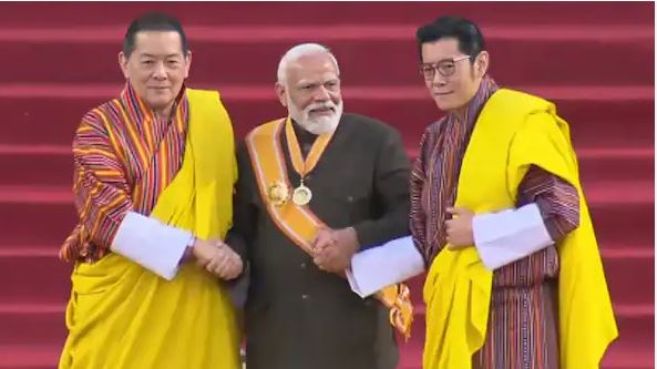 पंतप्रधान मोदींना भूतानचा सर्वोच्च नागरी सन्मान Bhutan's highest civilian honor to PM Modi