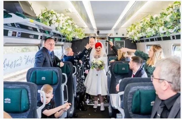 Married in a running train