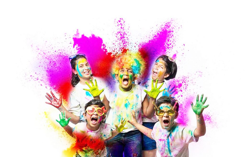 Natural colors of Holi in India