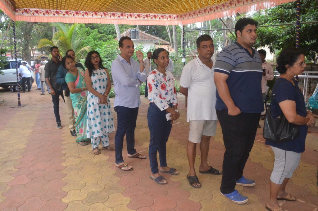 ताळगांव ग्रामपंचायतीसाठी 68.79 टक्के मतदान 68.79 percent polling for Talgaon Gram Panchayat