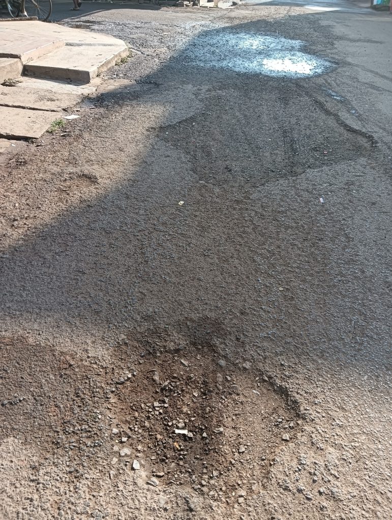 Many roads in Khanapur city are in bad condition