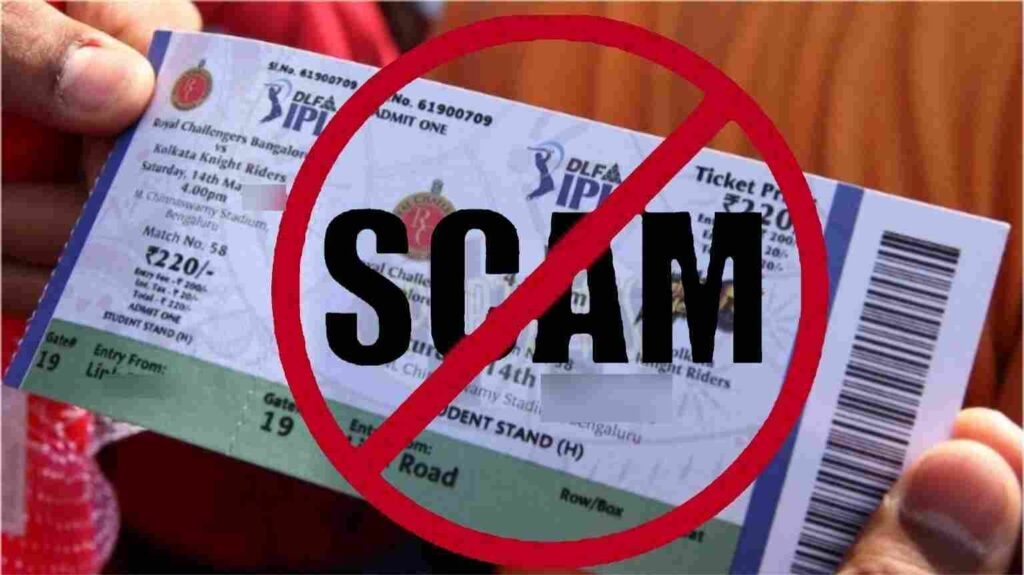 दोन ऑनलाइन आयपीएल तिकीट वेबसाइट बनावट Two fake online IPL ticket websites