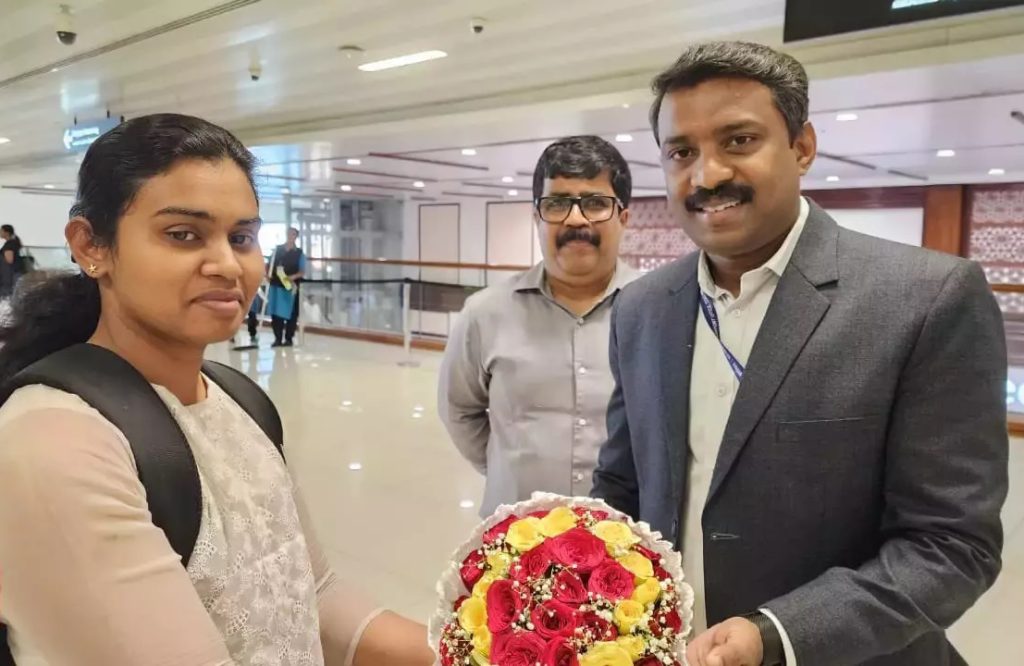 Indian woman detained by Iran returns home