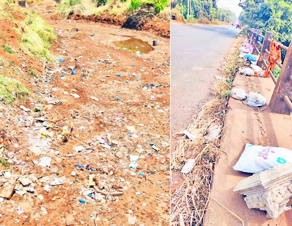 Demand for cleaning both sides of Markandeya river bridge