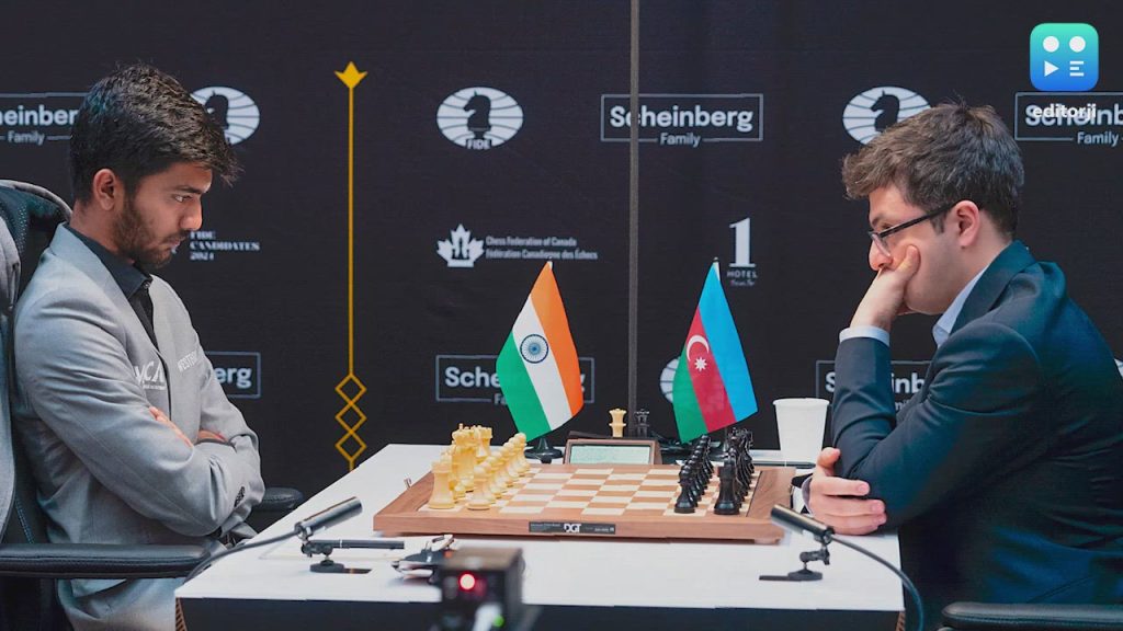 Leading with Gukesh Nepomniachi defeating Abasov
