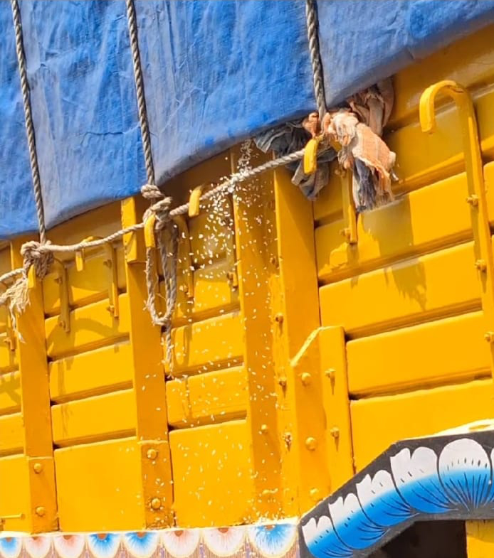 Wasting of ration rice continues