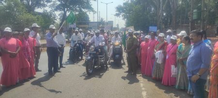 Bike rally by PT for voting awareness