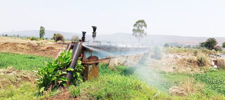 Leakage in Hidkal aqueduct on Ballari drain