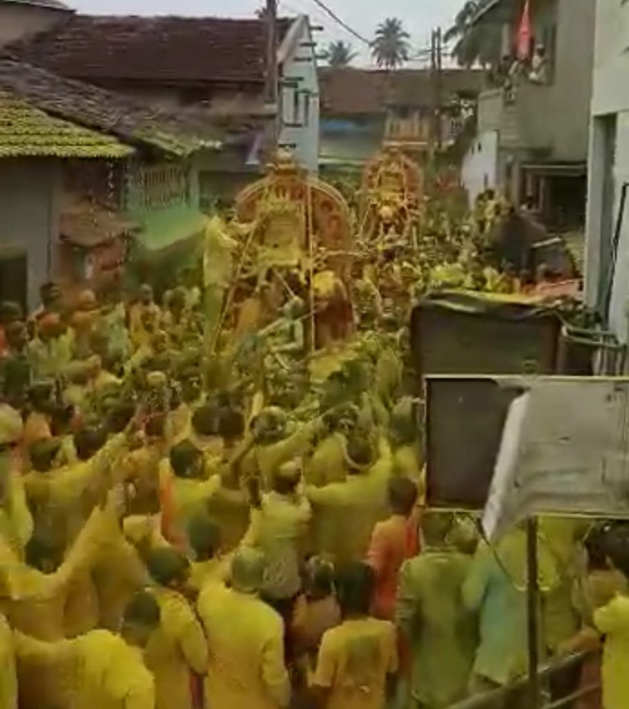 Great response to Shri Laxmidevi, Shri Durgadevi procession at Alanavar