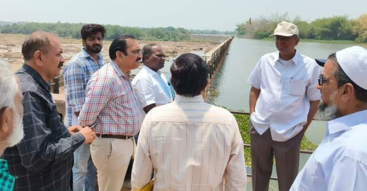 Minister Jarkiholi's visit to Dhupdal Reservoir