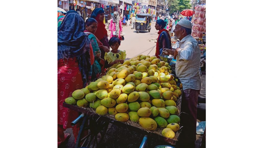 Arrival of mangoes in the retail market